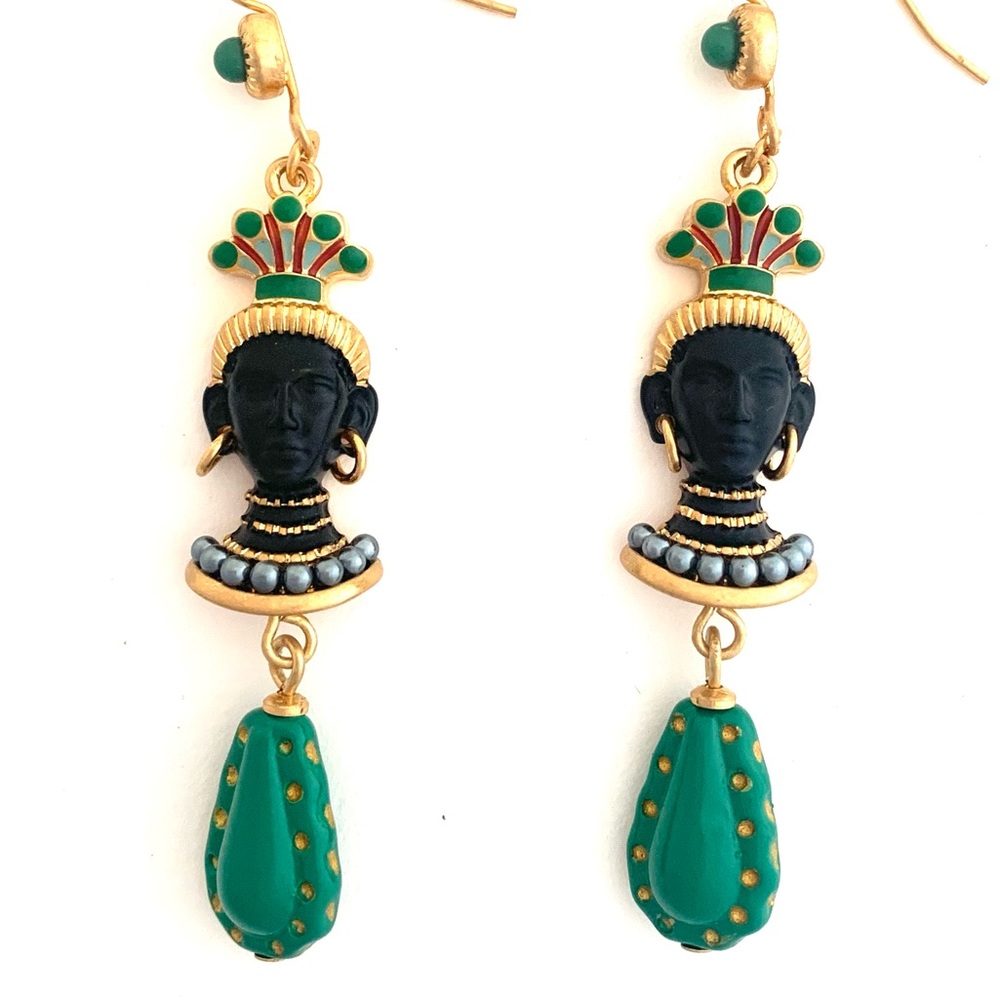 ASKEW LONDON Blackamoor RARE Vintage African Women Earrings